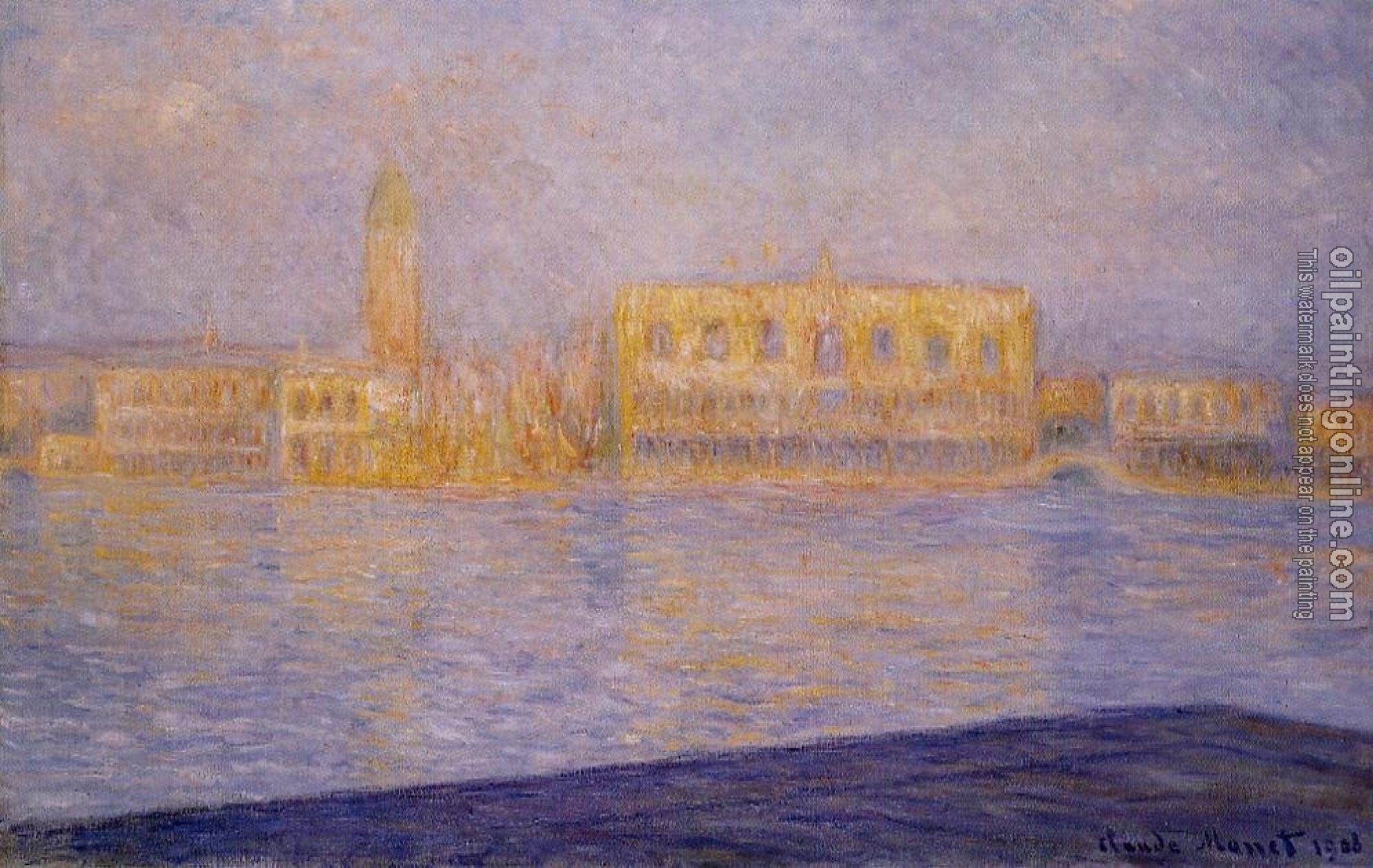 Monet, Claude Oscar - The Doges' Palace Seen from San Giorgio Maggiore